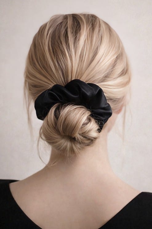 Divaa Monochrome Satin Scrunchies – Monochromatic Collection