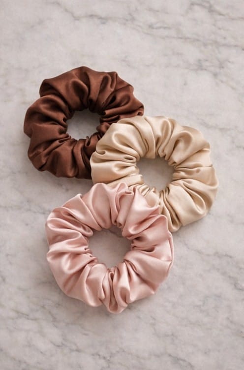 Divaa Classic Satin Scrunchies – Premium Hair Essentials